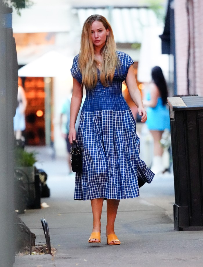 NEW YORK, NEW YORK - JULY 15: Jennifer Lawrence is seen on July 15, 2022 in New York City. (Photo by Gotham/GC Images)