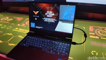 Masih di lini laptop gaming, HP juga meluncurkan laptop Victus terbaru yang menyasar gamer pemula dan kasual. Foto: Virgina Maulita Putri/detikINET