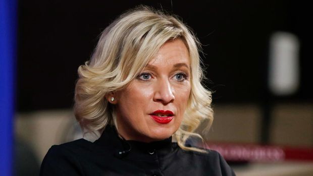 SAINT PETERSBURG, RUSSIA - 2022/06/16: Maria Zakharova, Director, Department of Information and the Press, Ministry of Foreign Affairs of the Russian Federation, seen during the interview in St. Petersburg International Economic Forum 2022 (SPIEF 2022). (Photo by Maksim Konstantinov/SOPA Images/LightRocket via Getty Images)