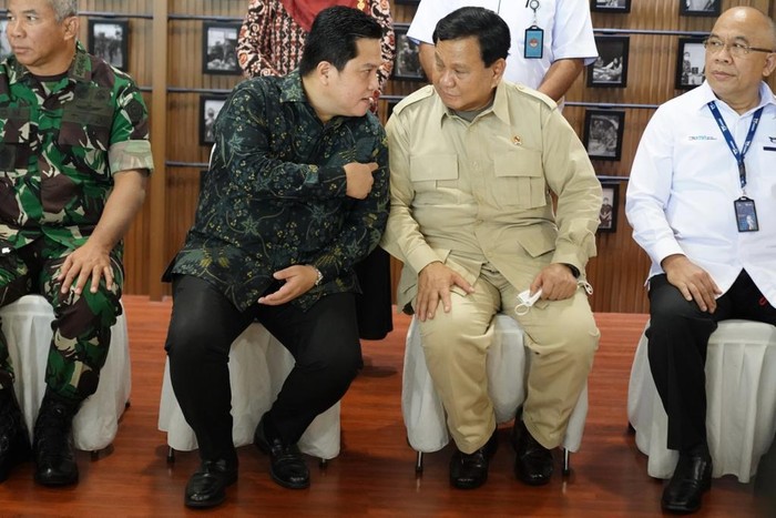 Menhan Prabowo-Menteri BUMN Erick Thohir