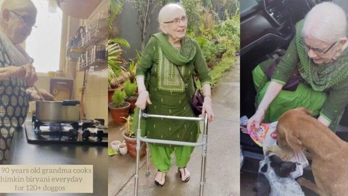 Mulia! Nenek Berusia 90 Tahun Ini Masak untuk 120 Anjing Liar Setiap Hari