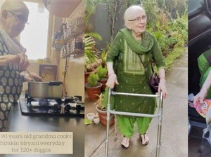 Mulia! Nenek Berusia 90 Tahun Ini Masak untuk 120 Anjing Liar Setiap Hari