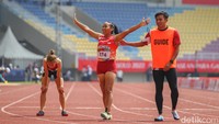 Sebelumnya, pelari Ni Made Arianti meraih emas para atletik nomor 100 meter T12 ASEAN Para Games 2022 di Stadion Manahan, Solo, Senin (1/8/2022). Foto: Pius Erlangga/detikJateng