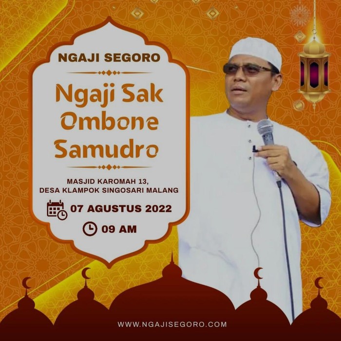 Poster pengajian Gus Nur di Singosari Malang