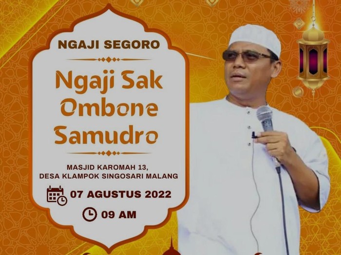 Poster pengajian Gus Nur di Singosari Malang