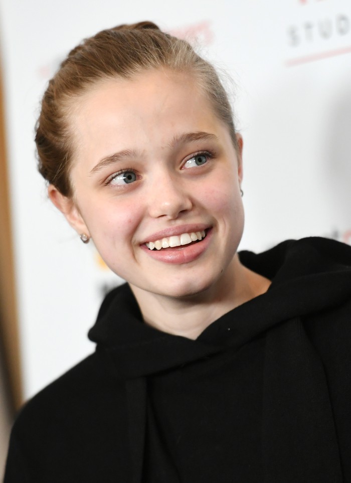 LOS ANGELES, CALIFORNIA - NOVEMBER 18: Shiloh Jolie-Pitt attends the Los Angeles premiere of MSNBC Films' 