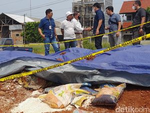 Satgas Pangan Polri Cek Lokasi Beras Bansos Dikubur di Depok