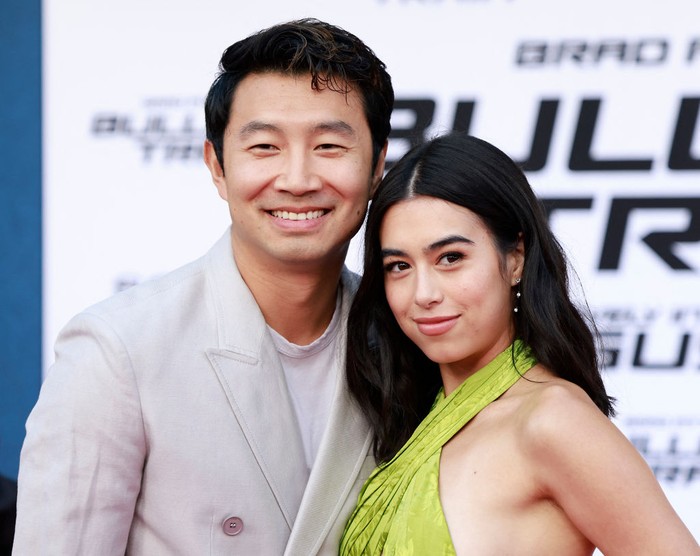 1242259925 Canadian actor Simu Liu and actress Jade Bender attend the Los Angeles premiere of