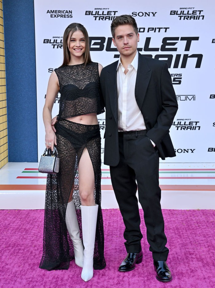 LOS ANGELES, CALIFORNIA - AUGUST 01: Barbara Palvin and Dylan Sprouse attend the Los Angeles Premiere of Columbia Pictures' 