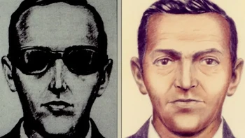 D.B Cooper: 24 November 1971, pria yang mengidentifikasi diri sebagai Dan Cooper membeli tiket pesawat sekali jalan ke Washington. Setelah penerbangan, dia dengan sopan memberi tahu pramugari punya bom dan membajak penerbangan. Dia menuntut USD 200.000, empat parasut dan truk pengisian bahan bakar menunggu ketika mendarat. Ketika tuntutannya dipenuhi, mereka mendarat dan dia mengizinkan semua penumpang lain dan personel yang tidak penting untuk turun sebelum lepas landas lagi. Begitu kembali mengudara, semua orang yang tersisa selain Cooper ditempatkan di kokpit. Pria itu mungkin melompat dan tak pernah terdengar lagi kabarnya. Foto: FBI