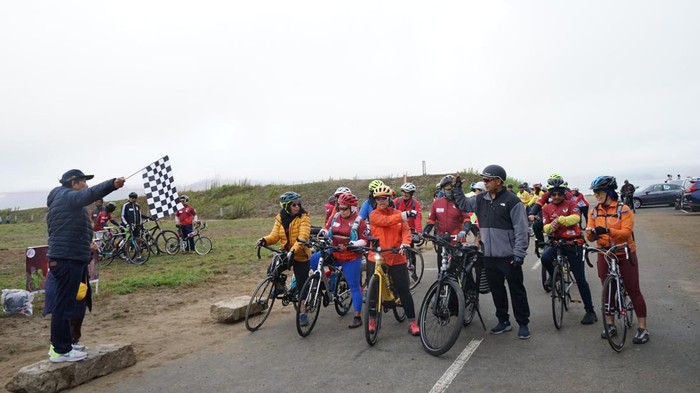 Gowes Merdeka di San Francisco Acara gowes sepeda bareng sambut HUT RI ke-77