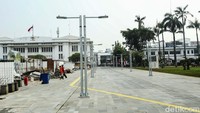 Salah  satu sudut penataan Kota Tua Jakarta. Nantinya, terdapat fasilitas transportasi publik yang mendukung ke kawasan ini. Terdapat integrasi antar moda seperti kereta commuter, TransJakarta (TJ), microtrans dan ke depannya adalah MRT.