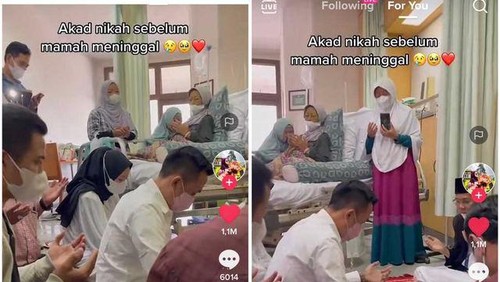 Kisah sedih wanita ini mengunggah momen akad nikah sebelum ibunya meninggal dunia.