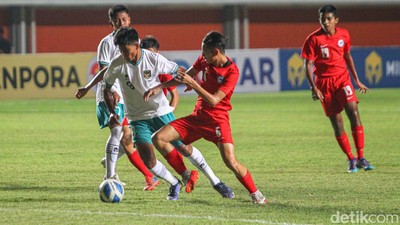 Momen Indonesia Bantai Singapura 9-0 di Piala AFF U-16