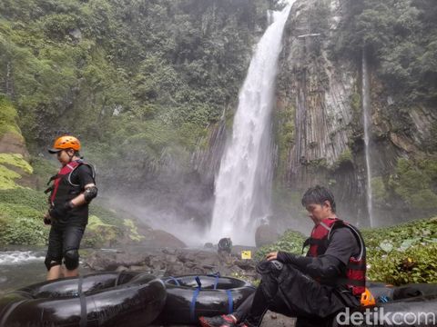 Potret salah satu air terjun di Desa Belitar Seberang, Rejang Lebong, Bengkulu.