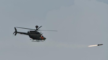 RX9 punya enam bilah pisau yang berotasi dalam kecepatan tinggi, bukan huku ledak konvensional. Jadi, rudal ini menghabisi target, bukan meledakkannya sehingga meminimalisir kerusakan atau korban lain kecuali si target. Foto: Getty Images