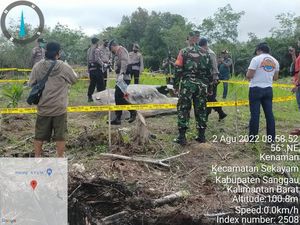 Ada Kode 85 W dan ILE di Serpihan Roket China yang Jatuh di Kalbar
