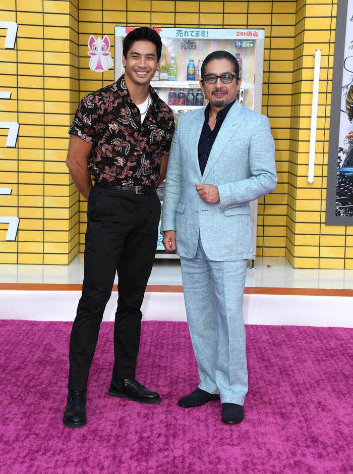 1412372712 LOS ANGELES, CALIFORNIA - AUGUST 01: Yoshi Sudarso and Hiroyuki Sanada arrives at the Los Angeles Premiere Of Columbia Pictures'