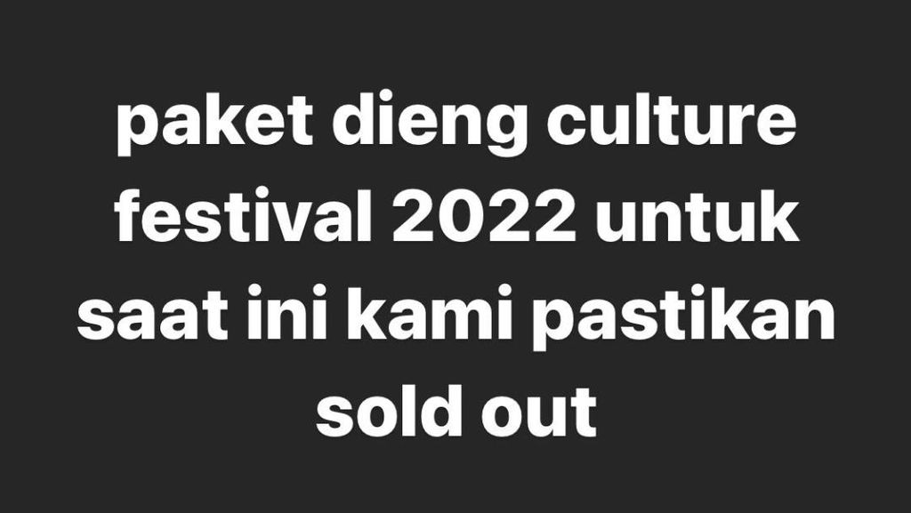 Laris Manis! 2.000 Tiket Dieng Culture Festival Ludes Terjual dalam 1,5 Jam