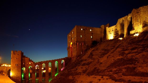 Citadel at the dusk, Aleppo, Syria