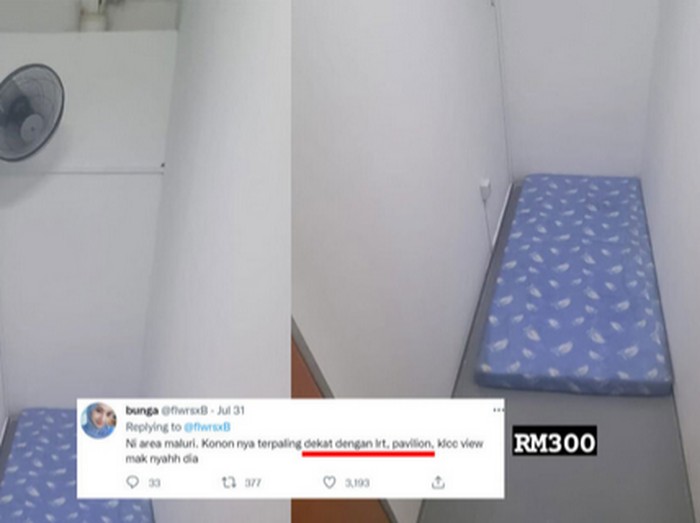 Kamar sewa sempit viral di media sosial. Kamar sewa sempit viral di media sosial.