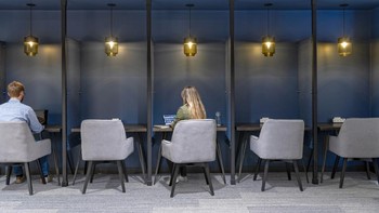 Tema desain di kantor pusat PayPal ini adalah untuk membuat pegawai tenang dan konsentrasi serta bekerja sama dengan baik. Foto: Office Snapshot