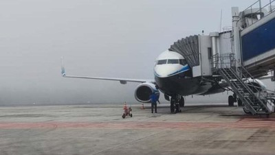 Penampakan Kabut yang Bikin Pesawat Putar-putar di Langit Pekanbaru