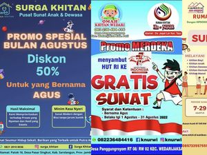 Khusus Agus, Banyak Promo Viral Sunat Gratis Selama Agustus Nih!