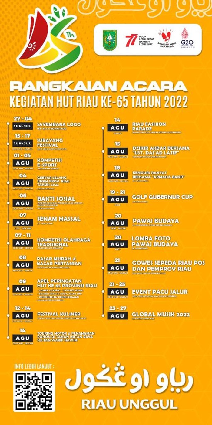 Rangkaian Acara HUT Riau
