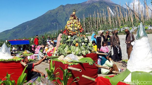 Bupati Boyolali, M. Said Hidayat secara simbolis memetik tembakau perdana mengawali panen tembakau di Desa Senden, Kecamatan Selo, Kamis (4/8/2022).