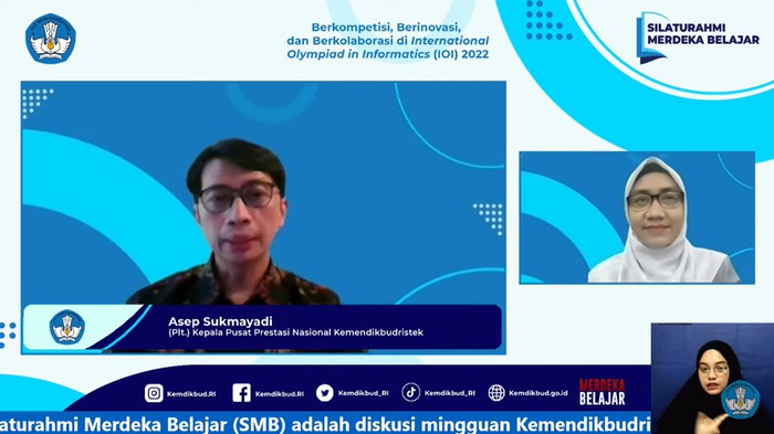 Asep Sukmayadi selaku Pelaksana Tugas Kepala Pusat Prestasi Nasional Kemendikbudristek