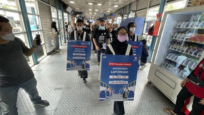 Kampanye stop pelecehan seksual di TransJakarta (Silvia-detikcom)