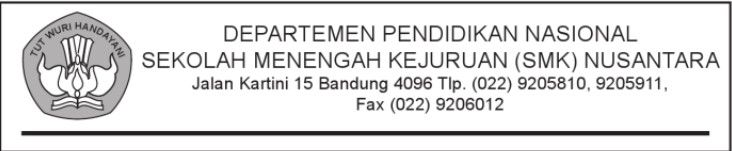 Contoh kop surat.