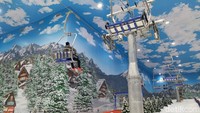 Pengunjung Trans Snow World Surabaya naik kereta gantung/Foto: Deny Prastyo Utomo/detikJatim
