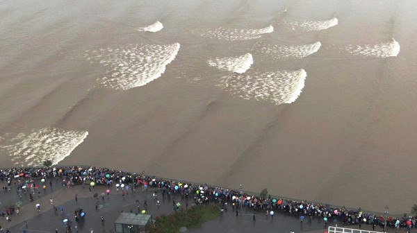 Sungai Qiantang ini tepatnya berada di Provinsi Zhejiang, Huangzhou.