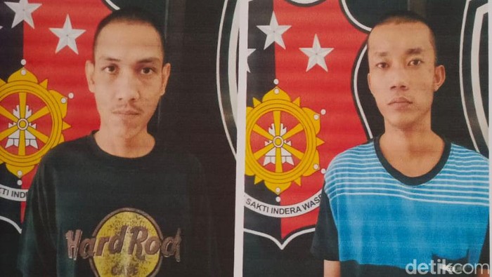 Indra alias Lana (baju hitam), tahanan Kejari Asahan yang kabur saat dibawa ke Lapas.