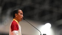 Turut hadir Ibu Negara Irian Jokowi, Menpora Zainudin Amali, Menteri BUMN Erick Thohir, Gubernur Jawa Tengah Ganjar Pranowo, dan Wali Kota Solo Gibran Rakabuming Raka.