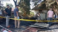 Hingga siang ini polisi masih melakukan olah TKP. Penyebab kebakaran ini masih dalam penyelidikan. Foto: Vandi Romadhon/detikJateng