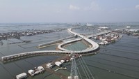 Mulai dibangun sejak akhir 2021, seksi 2 tol Semarang-Demak kini telah mencapai progres fisik 98%. Foto: Dok. PT Wijaya Karya (Persero) Tbk