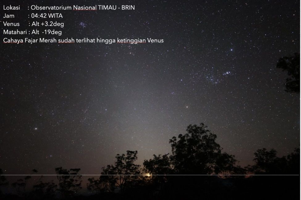 Pengamatan fajar di Observatorium Nasional Timau