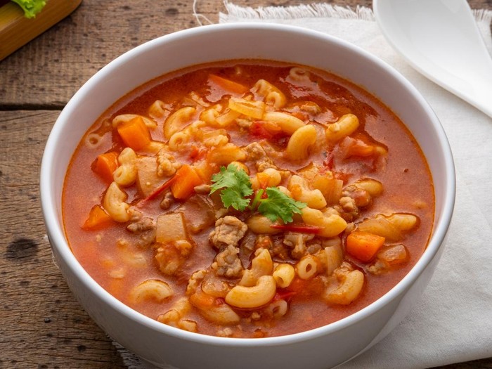 Resep Sup Makaroni Tomat dan Daging