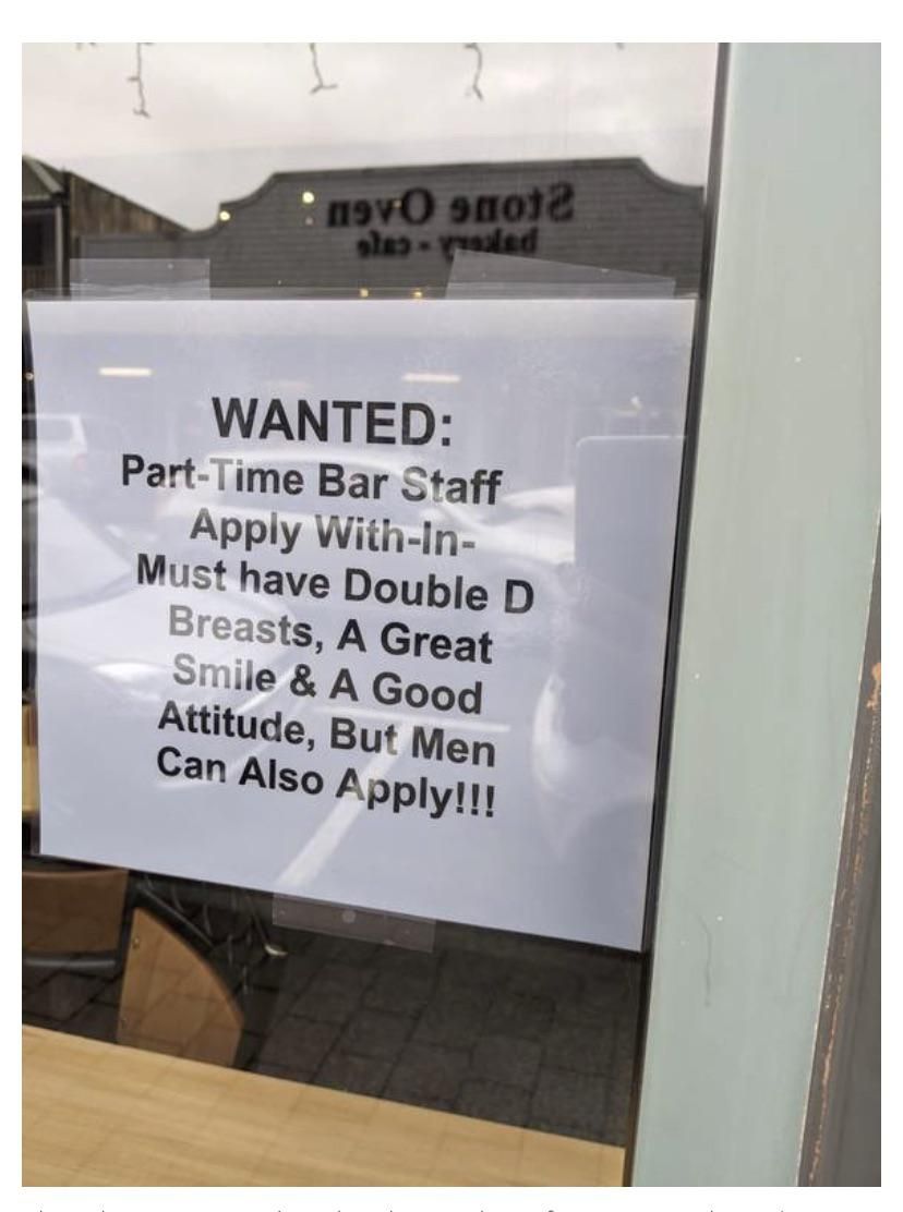Duh! Bar Ini Cari Barista Wanita yang Punya Payudara Besar