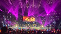 Konser ini merupakan konser paling megah yang pernah digelar JKT48 sejak terbentuk pada 2011. Foto: (dok. Twitter @officialJKT48)