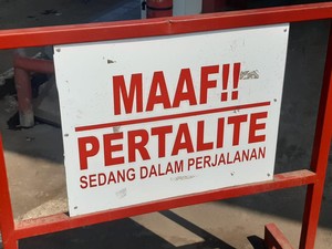 SPBU Pajang Pengumuman Pertalite Dalam Perjalanan, Langka?