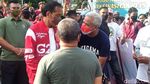 Momen Jokowi Jalan Pagi di CFD Solo Ditemani Ganjar-Erick Thohir