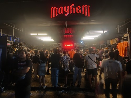 Suasana di salah satu clothing brand, Mayhem di Pica Fest pada Minggu (7/8/2022) di Lapangan Niti Mandala Renon, Bali.