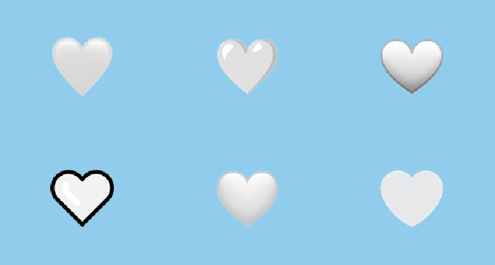 Arti emoji cinta warna putih