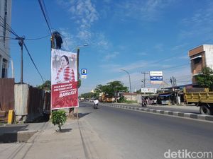 Baliho Puan Maharani Presiden 2024 di Medan Tak Berizin