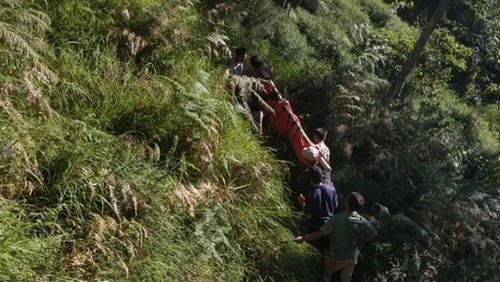Diduga kelelahan, Pendaki asal Jakarta jatuh dan keseleo di Gunung Rinjani, Minggu (7/8/2022).