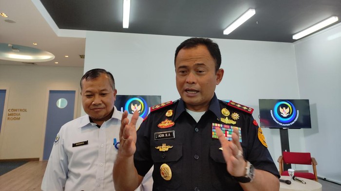 Direktur Jenderal Pengawasan Sumber Daya Kelautan dan Perikanan (PSDKP), Laksamana Muda TNI Adin Nurawaluddin.